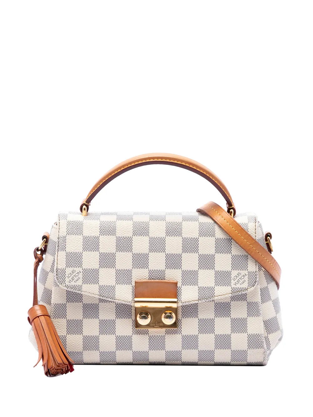 Louis Vuitton Pre-Owned 2016 Damier Azur Croisette satchel - White