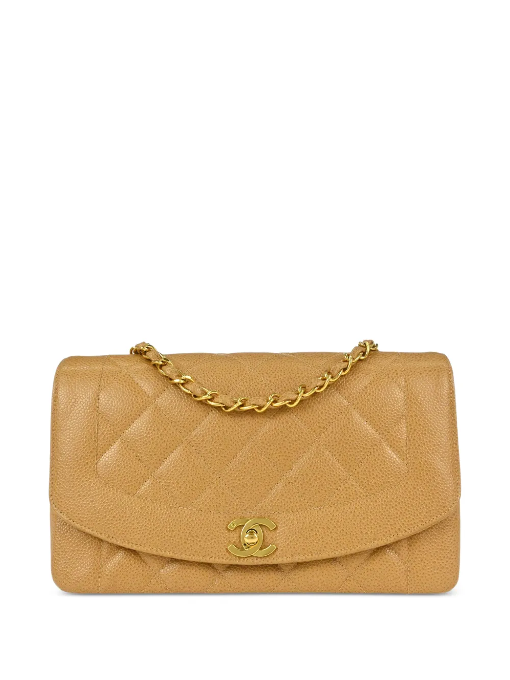CHANEL Pre-Owned medium 1995 Diana quilted shoulder bag - Toni neutri