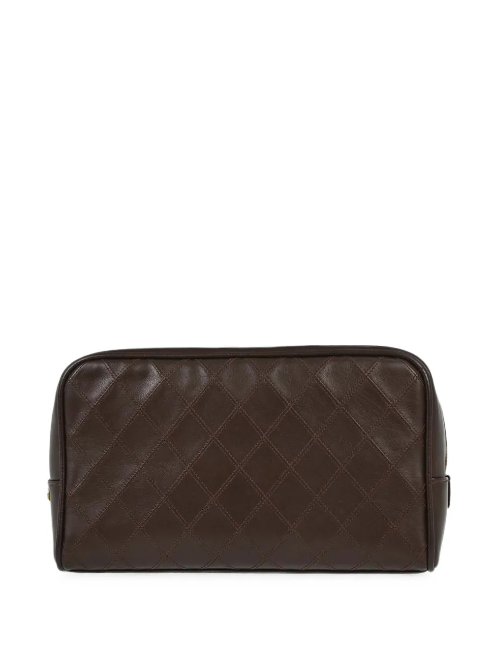 CHANEL Pre-Owned 1989-1991 leather clutch bag - Marrone