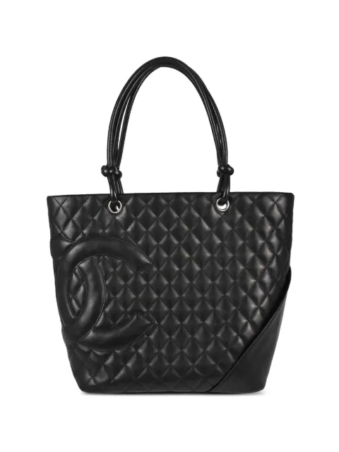 CHANEL Pre-Owned Cambon Ligne 绗缝手提包(2005年典藏款)
