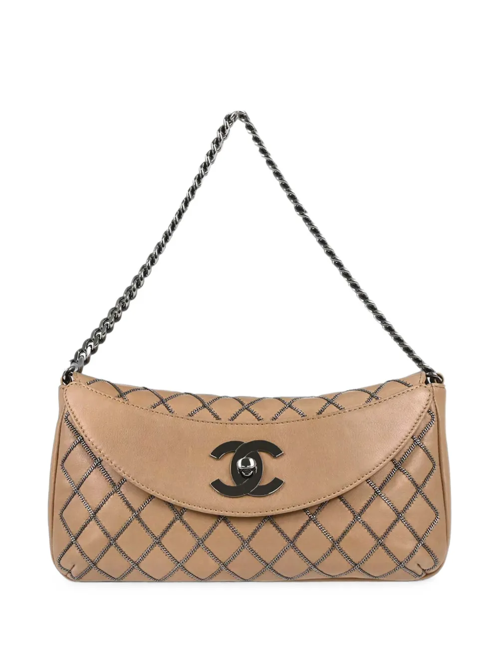 CHANEL Pre-Owned 2005-2006 Stitch shoulder bag - Toni neutri
