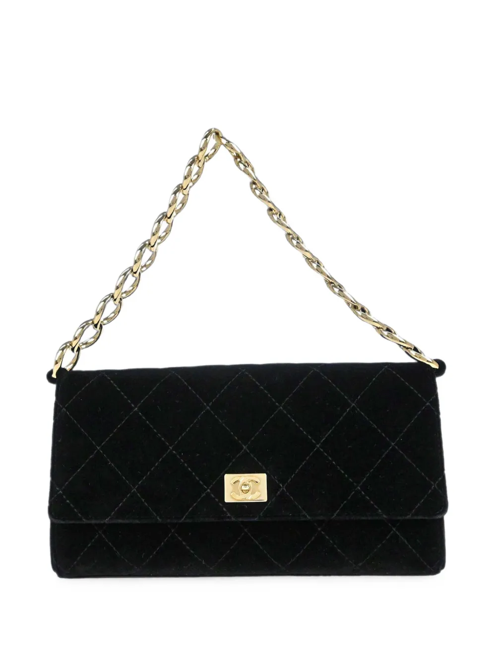 CHANEL Pre-Owned 2002-2003 quilted chain-strap shoulder bag - Nero