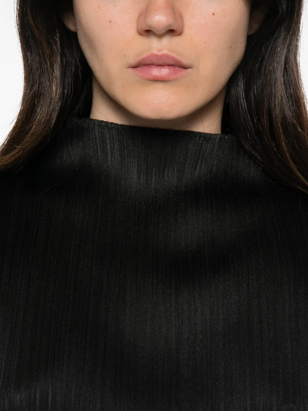 Pleats Please Issey Miyake plissé-effect T-shirt Zwart