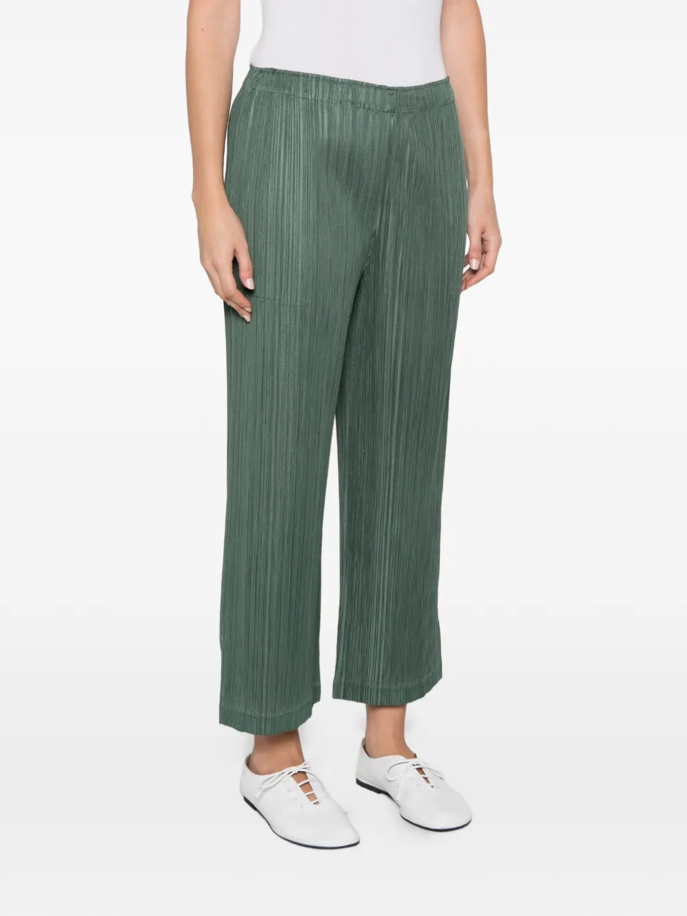 Pleats Please Issey Miyake Plooibroek Groen