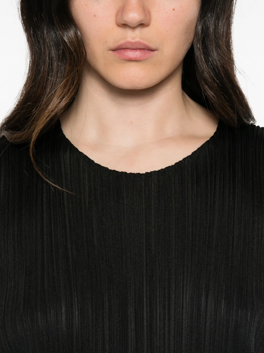 Pleats Please Issey Miyake Mouwloze jurk Zwart