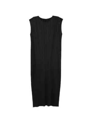 Pleats Please Issey Miyake ノースリーブ プリーツドレス | ブラック