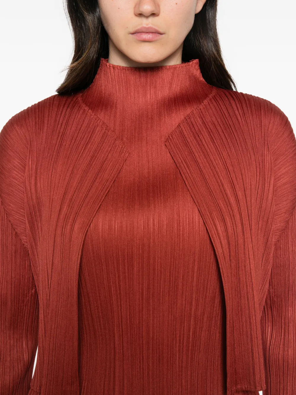 Pleats Please Issey Miyake Gelaagd jack met plissé-effect Zwart