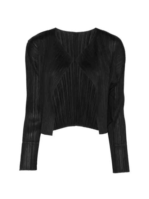 Pleats Please Issey Miyake plissé-effect layered jacket