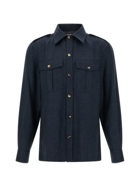 Brunello Cucinelli virgin-wool flannel shirt