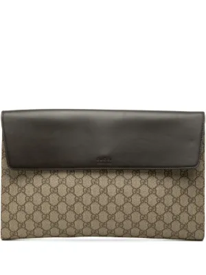 Gucci Pre-Owned 2000-2015 GGスプリームン PCケース クラッチバッグ