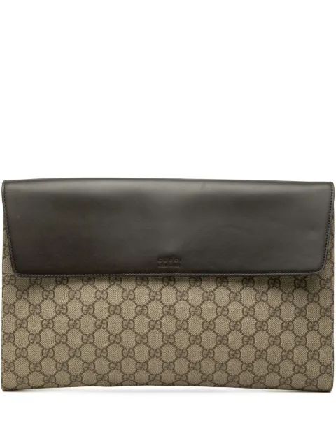 Gucci Pre-Owned bolsa de mano tipo sobre de lona GG Supreme 2000-2015