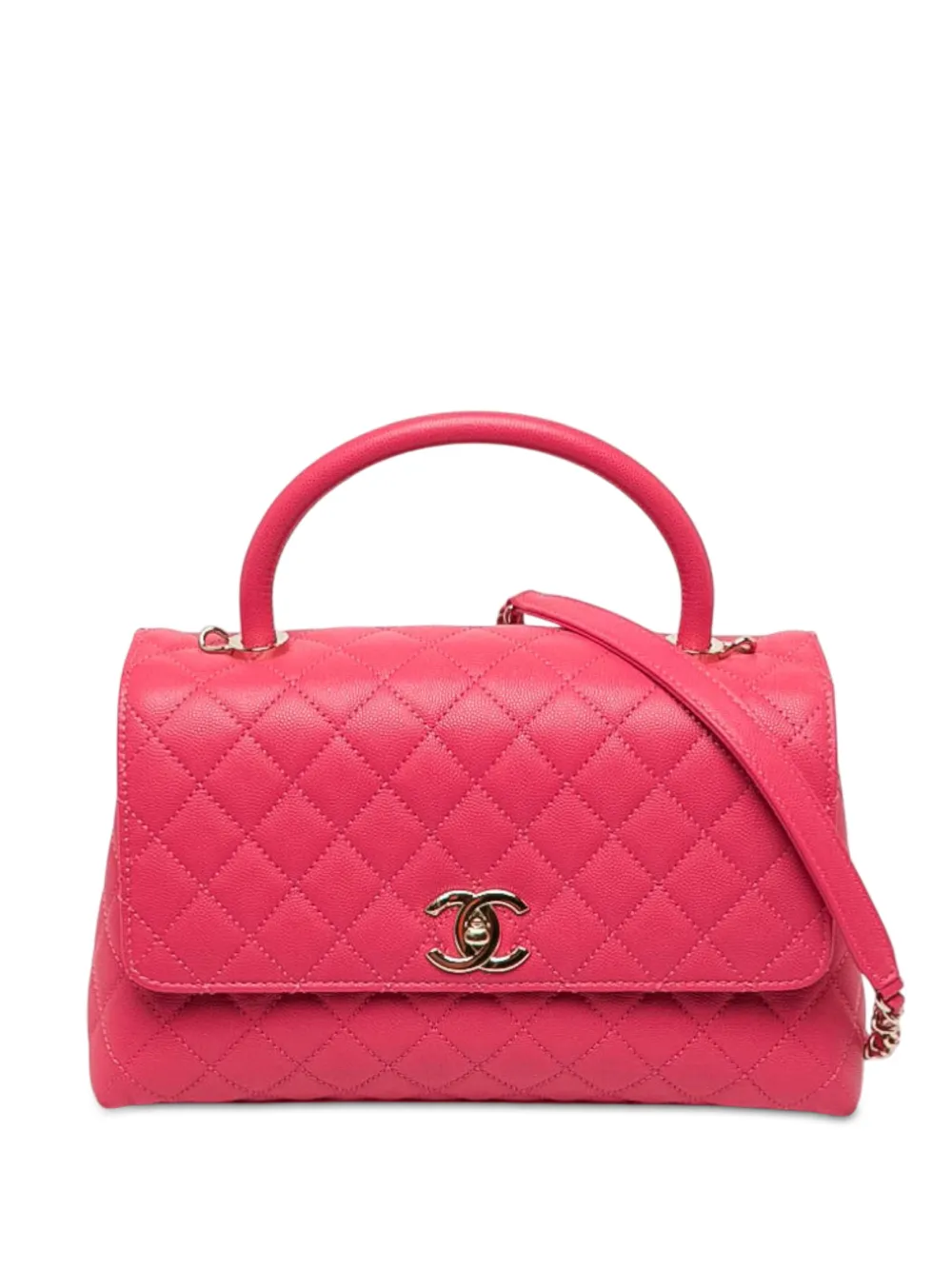 CHANEL Pre-Owned 2021-2026 small Coco top handle shoulder bag - Pink