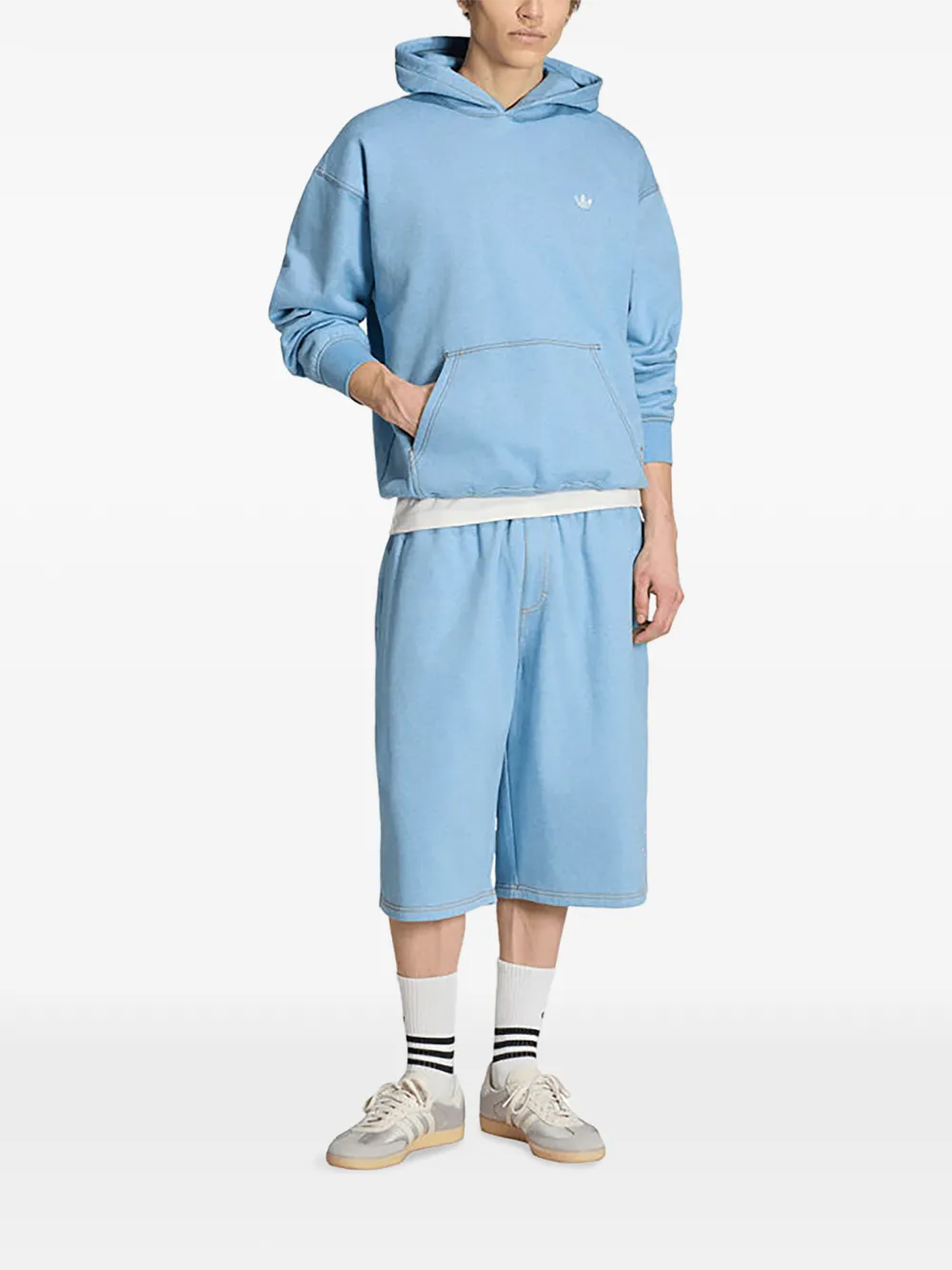 adidas Trefoil contrast-stitched shorts - Blau