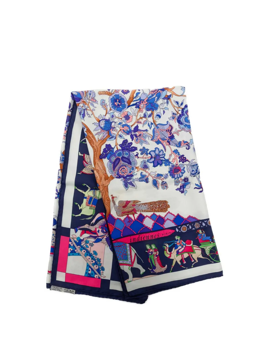 Hermès Pre-Owned 20th Century Fantaisies Indiennes 90 Seidenschal - Blau