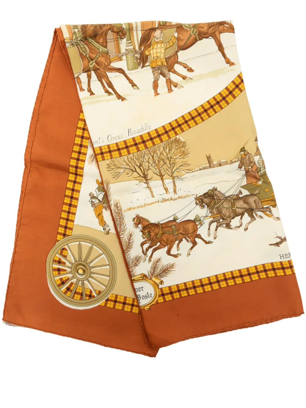 Hermès Pre-Owned 1980-2010 L'Hiver en Poste Seidenschal 90cm - Weiß