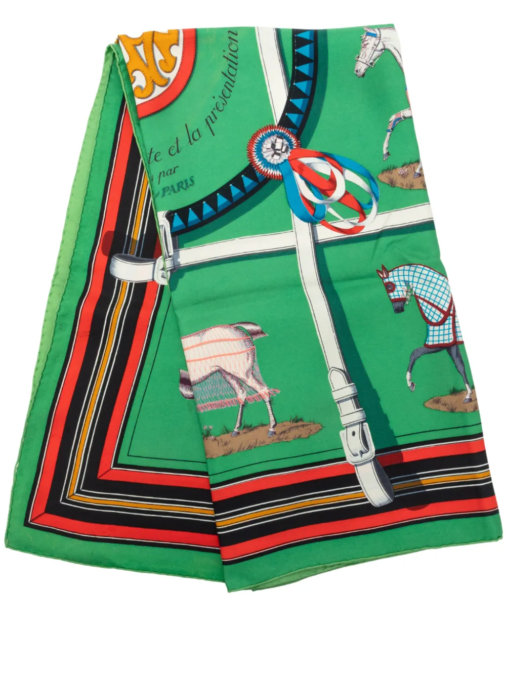 Hermès Pre-Owned 20th Century Couvertures et Tenues de Jour Seidenschal 90cm - Grün