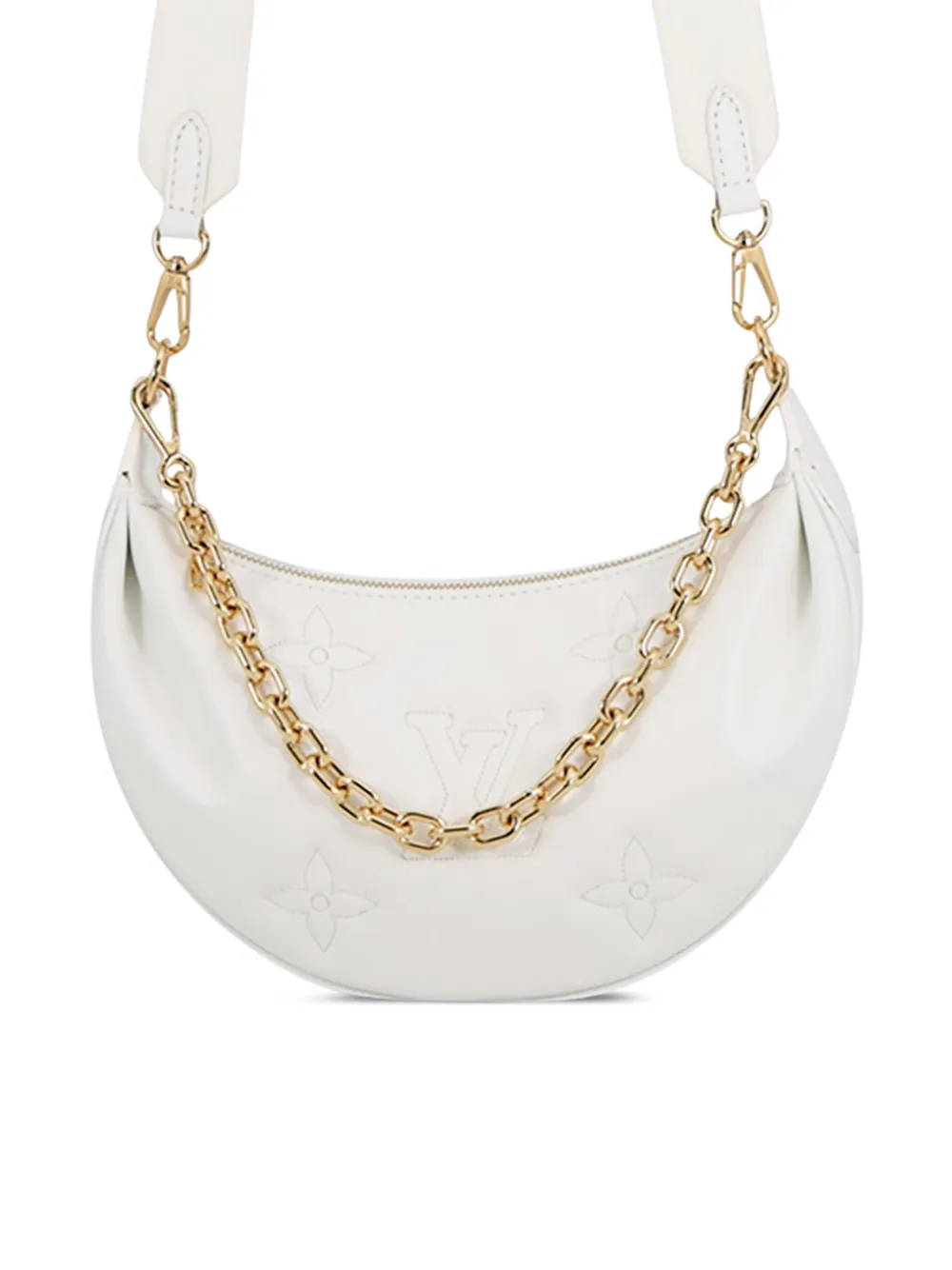 Louis Vuitton Pre-Owned 2010-2026 Calfskin Bubblegram Over The Moon satchel - Bianco