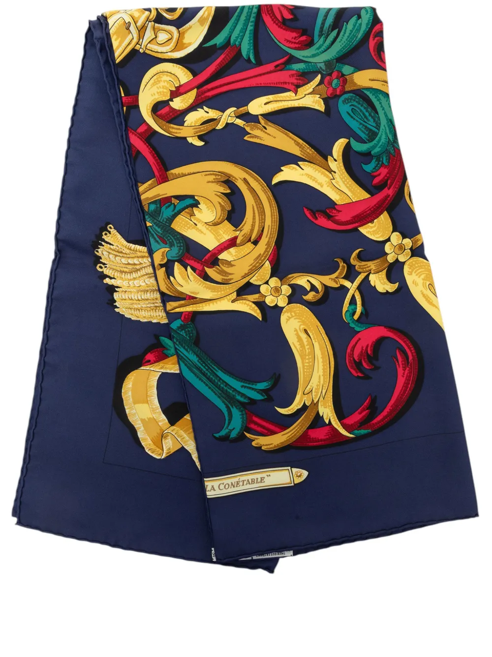 Hermès Pre-Owned 2000-2026 Le Mors a la Coneable Seidenschal 90cm - Blau