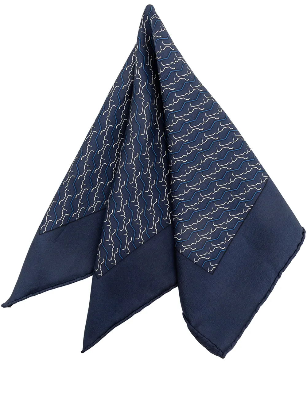Hermès Pre-Owned 1980-1990 Seidenschal mit Print - Blau
