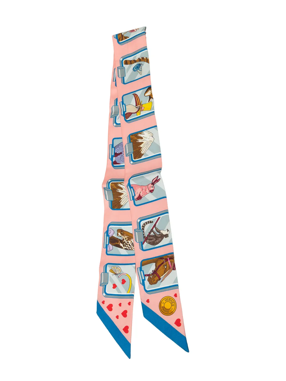 Hermès Pre-Owned 2020-2026 Story Twilly Seidenschal - Rosa