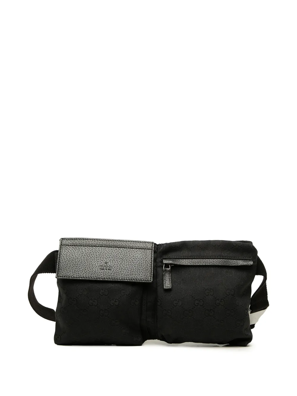 Gucci Pre-Owned 2000-2015 GG Canvas Double Pocket belt bag - Black