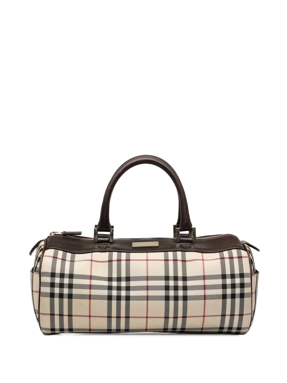 Burberry Pre-Owned 2000-2017 House Check Canvas Barrel handbag - Neutrals