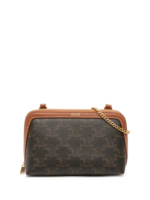 Celine Pre-Owned 2023 Triomphe Coated Canvas Clutch On Chain crossbody bag