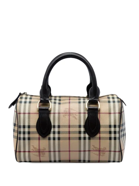 Burberry Pre-Owned 2000-2017 Haymarket Check Coated Canvas boston bag