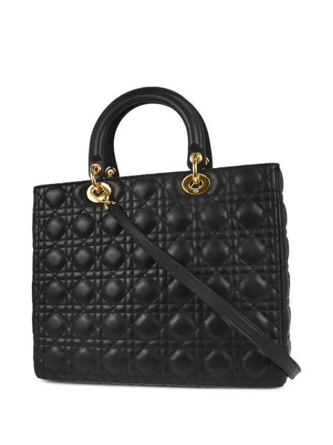 Christian Dior Pre-Owned 2000 large Lady Dior Cannage tote bag
