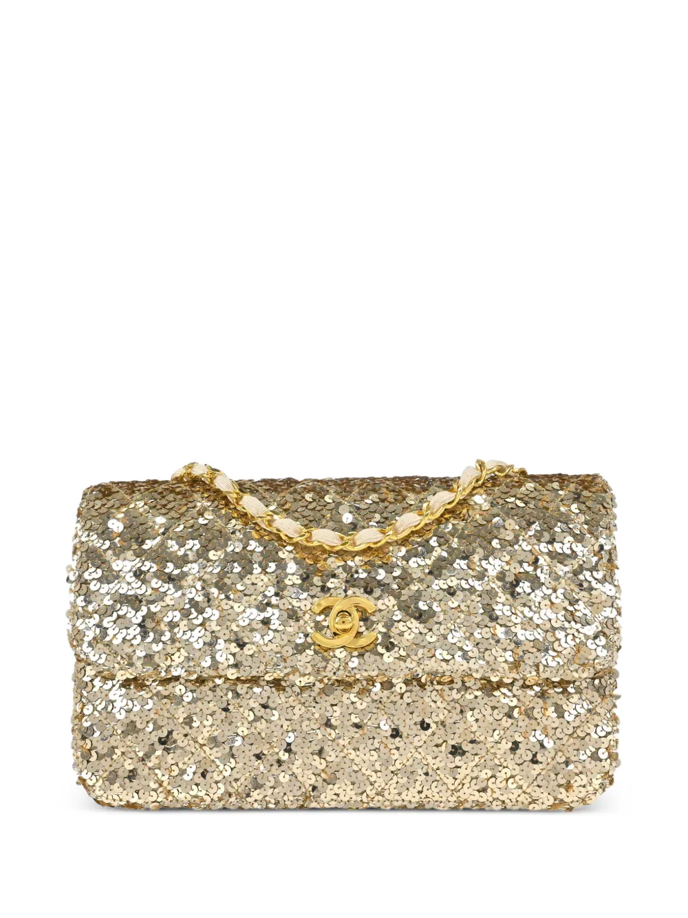 CHANEL Pre-Owned 1990 Sequins shoulder bag - Oro