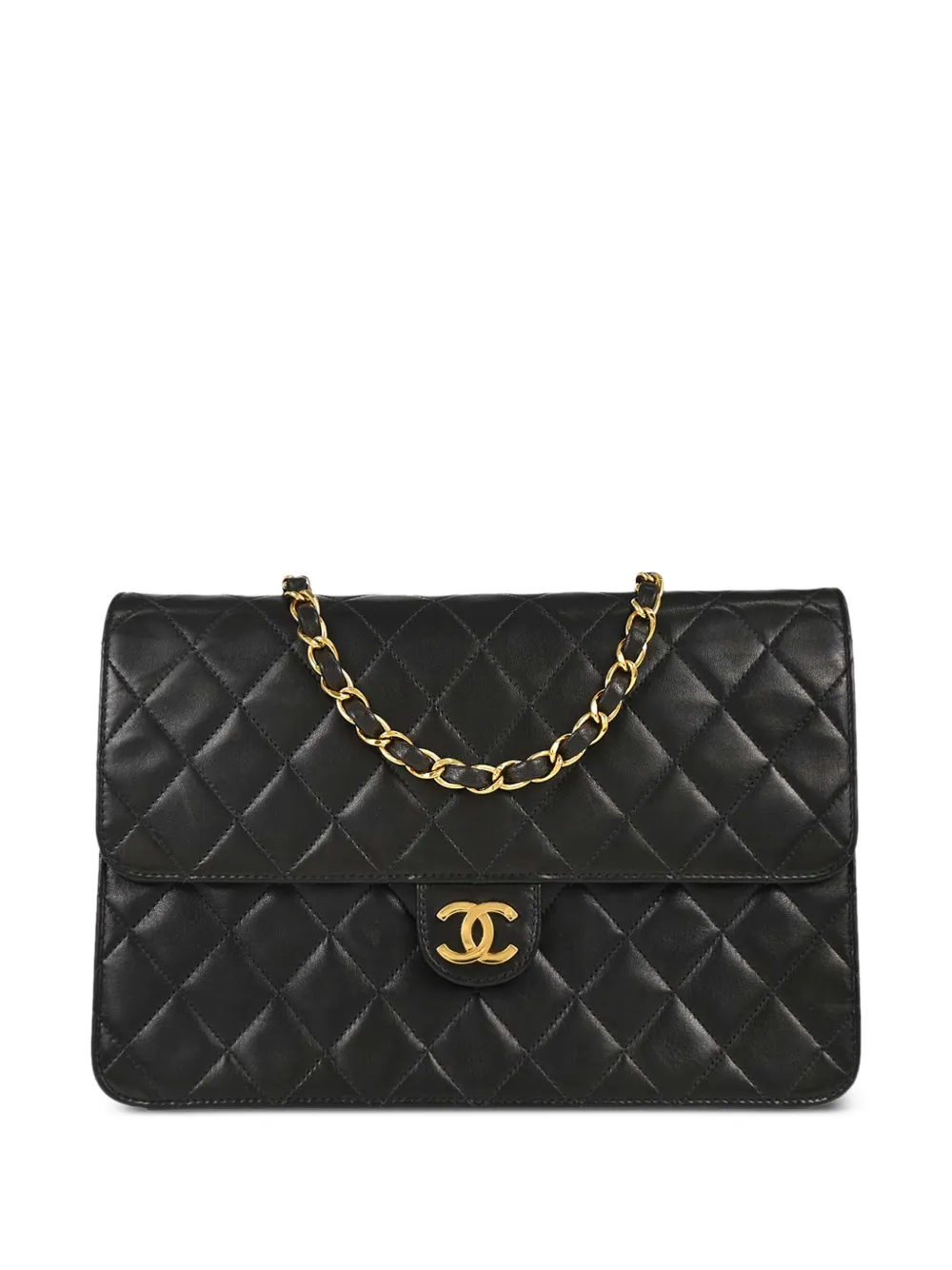 CHANEL Pre-Owned 1997-1998 medium Single Flap Pushlock shoulder bag - Nero
