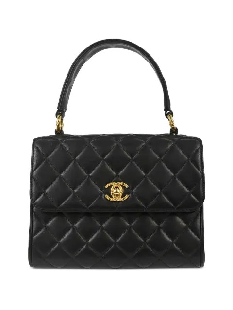CHANEL Pre-Owned 1991-1994 diamond-quilted CC turn-lock tote bag