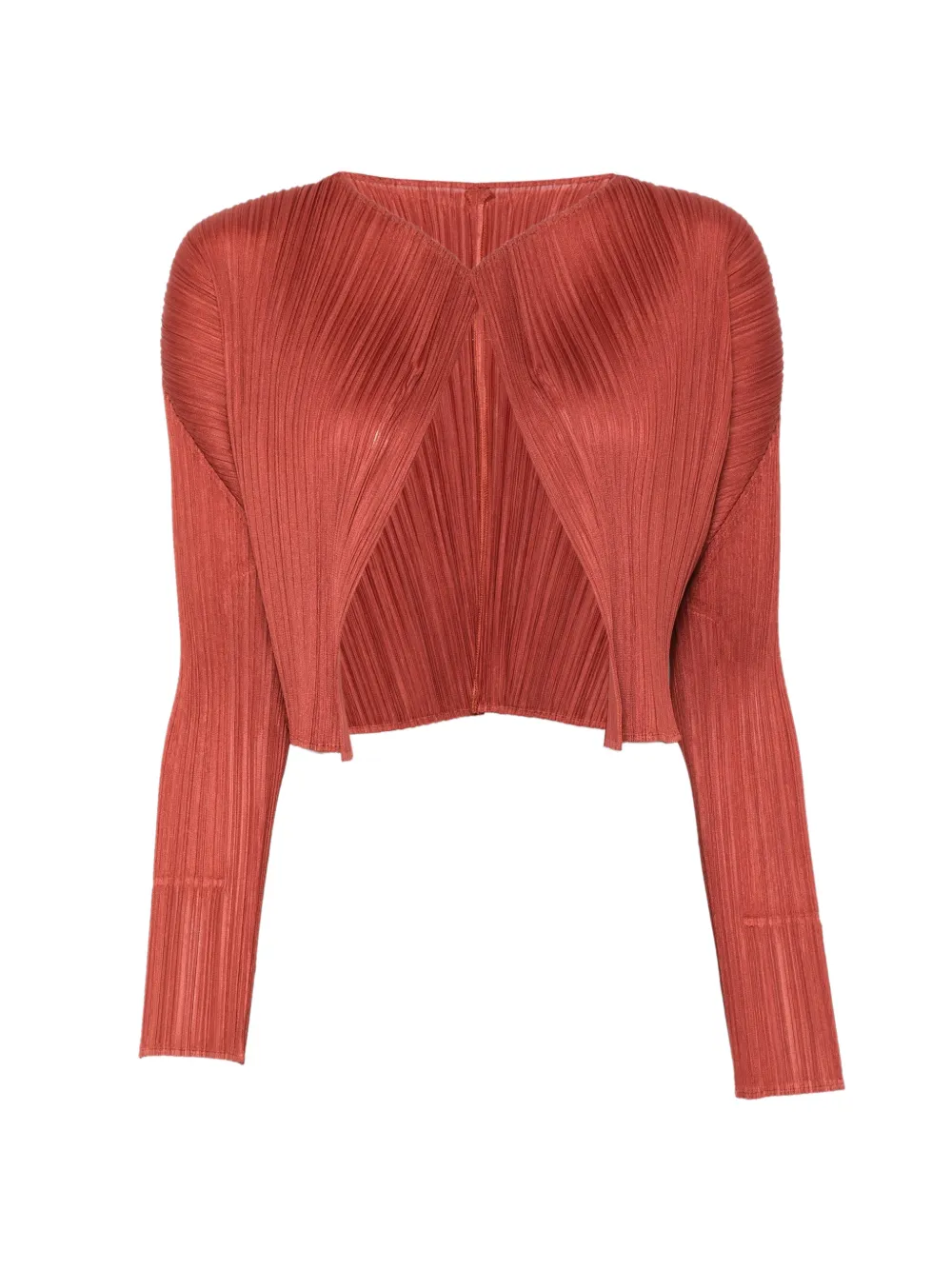 Pleats Please Issey Miyake plissé-effect layered jacket - Marron Pleats Please Issey Miyake plissé-effect layered jacket - Marron