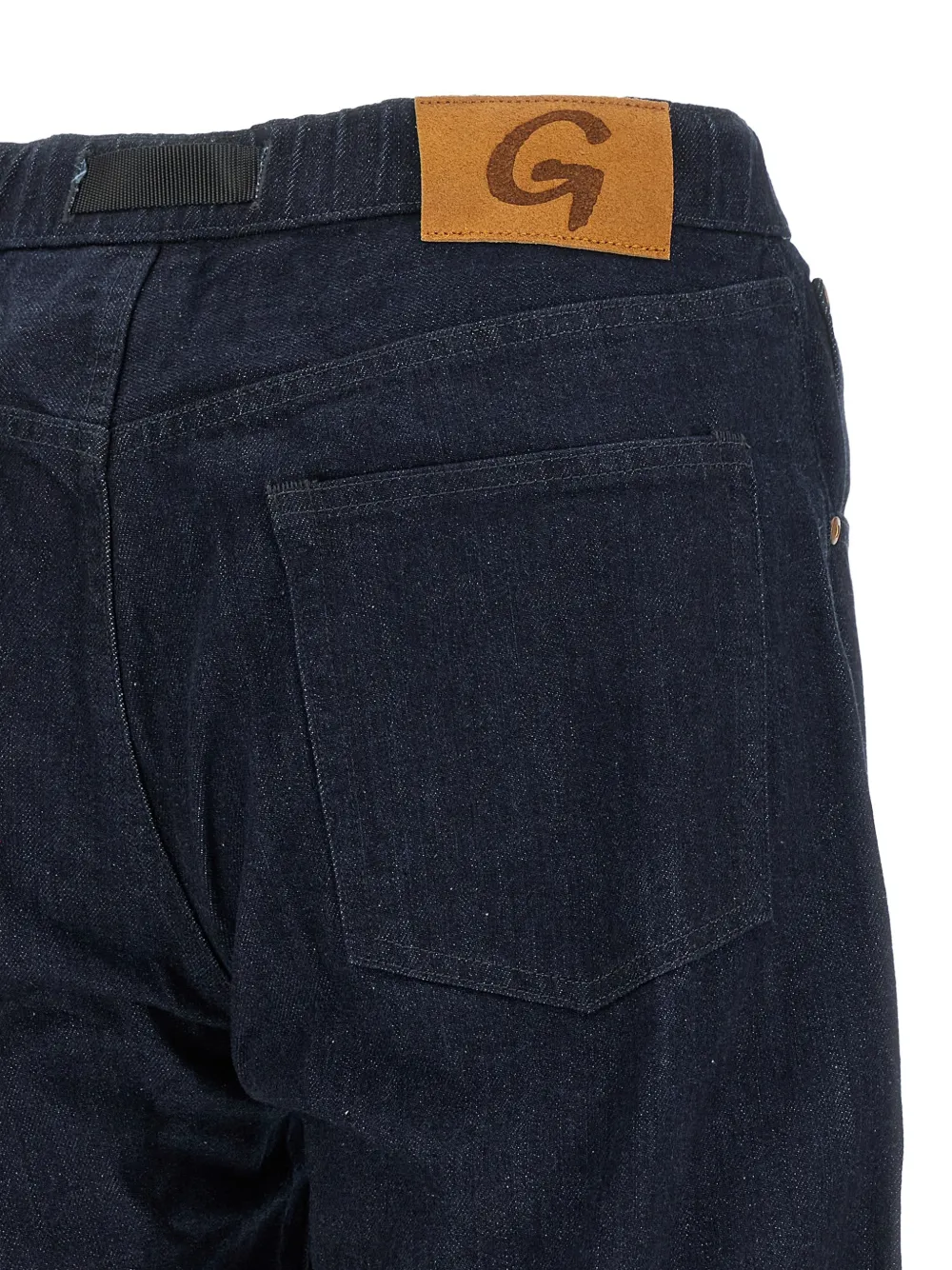 Gramicci Japanese jeans met riemdetail Blauw