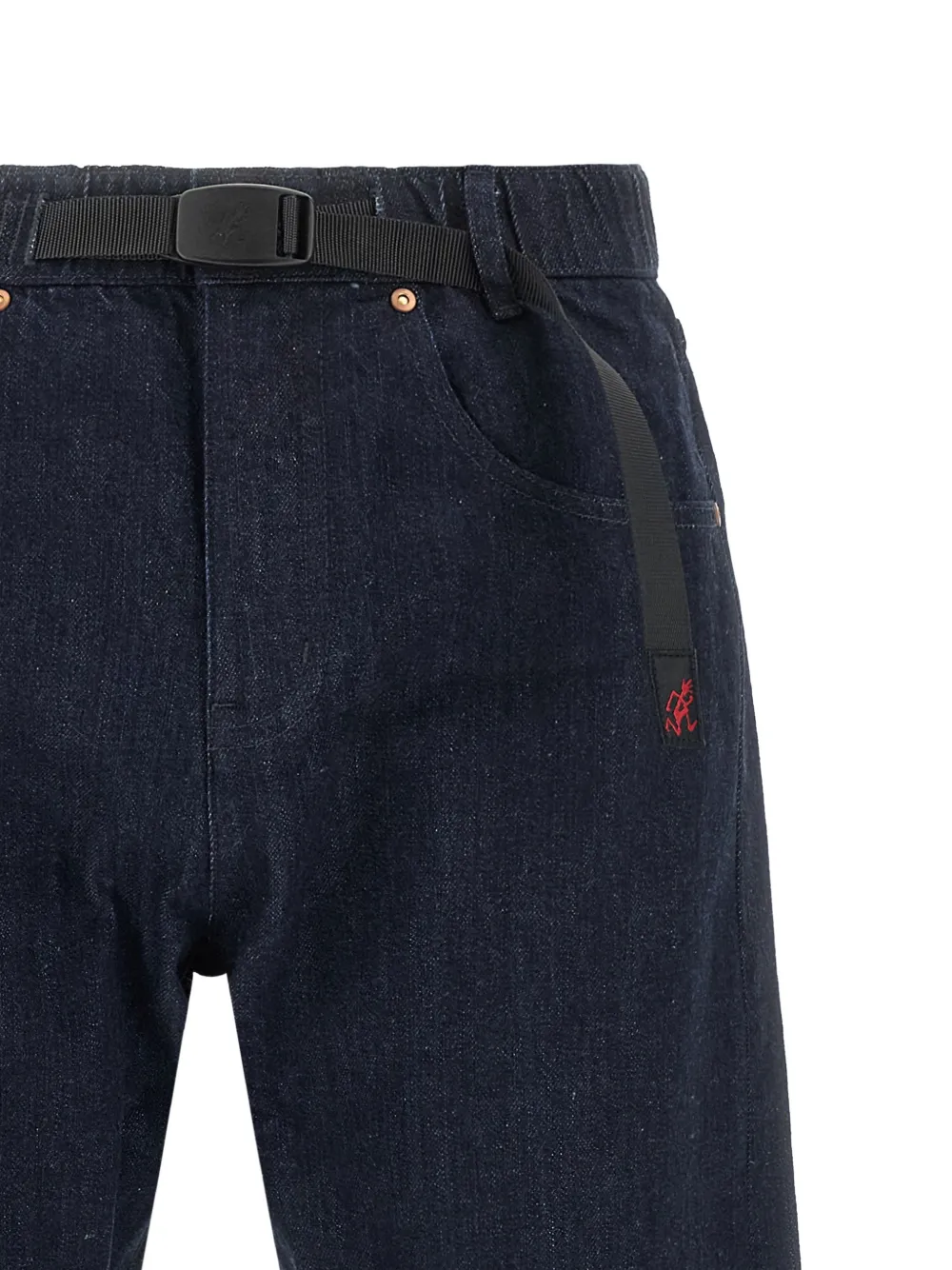 Gramicci Japanese jeans met riemdetail Blauw