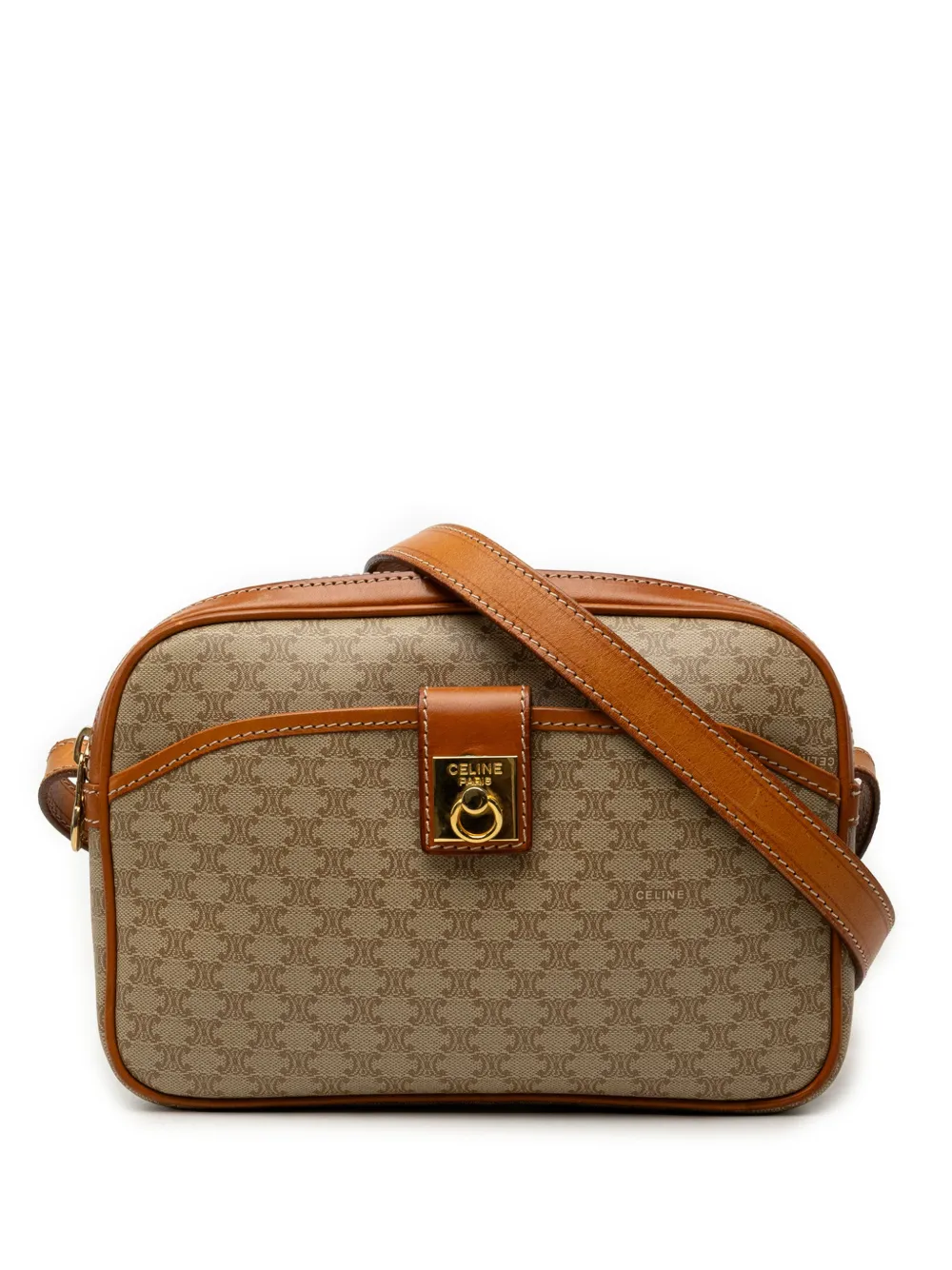Celine Pre-Owned 2009 Macadam Coated Canvas crossbody bag - Neutrals