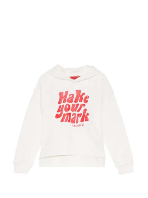 MAX&Co. Kids hoodie con eslogan estampado y dobladillo a capas