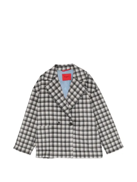 MAX&Co. Kids check-pattern double-breasted jacket