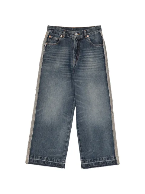 MM6 Maison Margiela Kids faded frayed-trim jeans