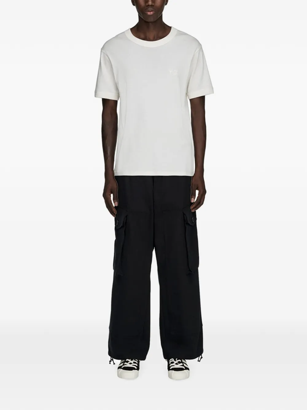 Y-3 x adidas twill cargo broek met ceintuur Zwart
