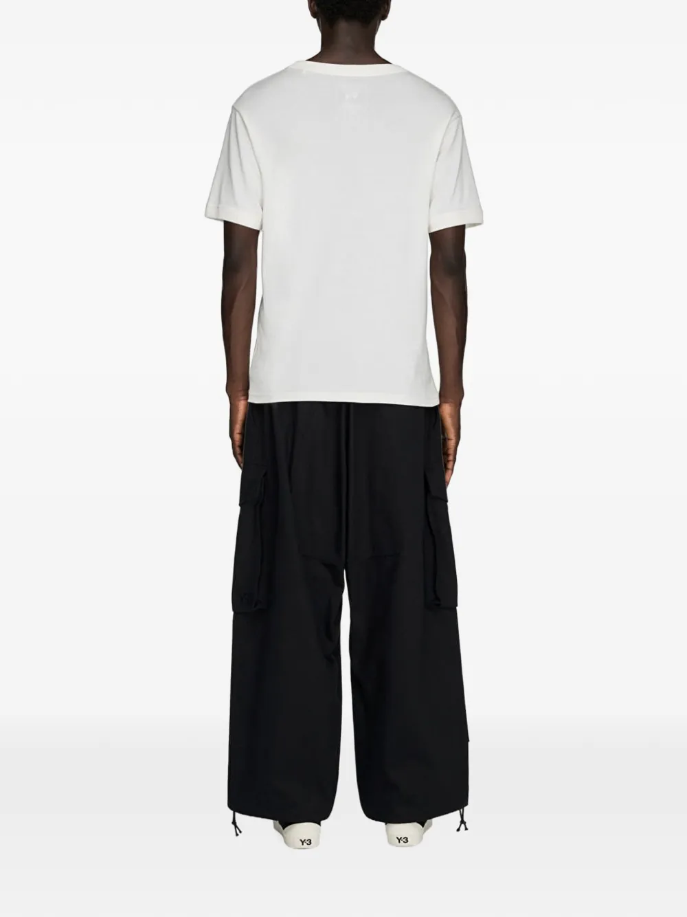 Y-3 x adidas twill cargo broek met ceintuur Zwart
