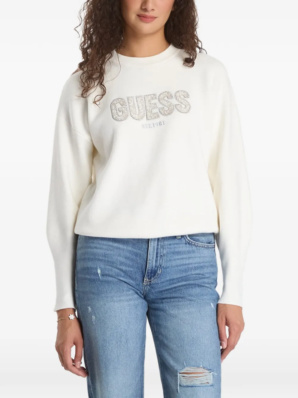 GUESS USA logo-embellished sweatshirt
