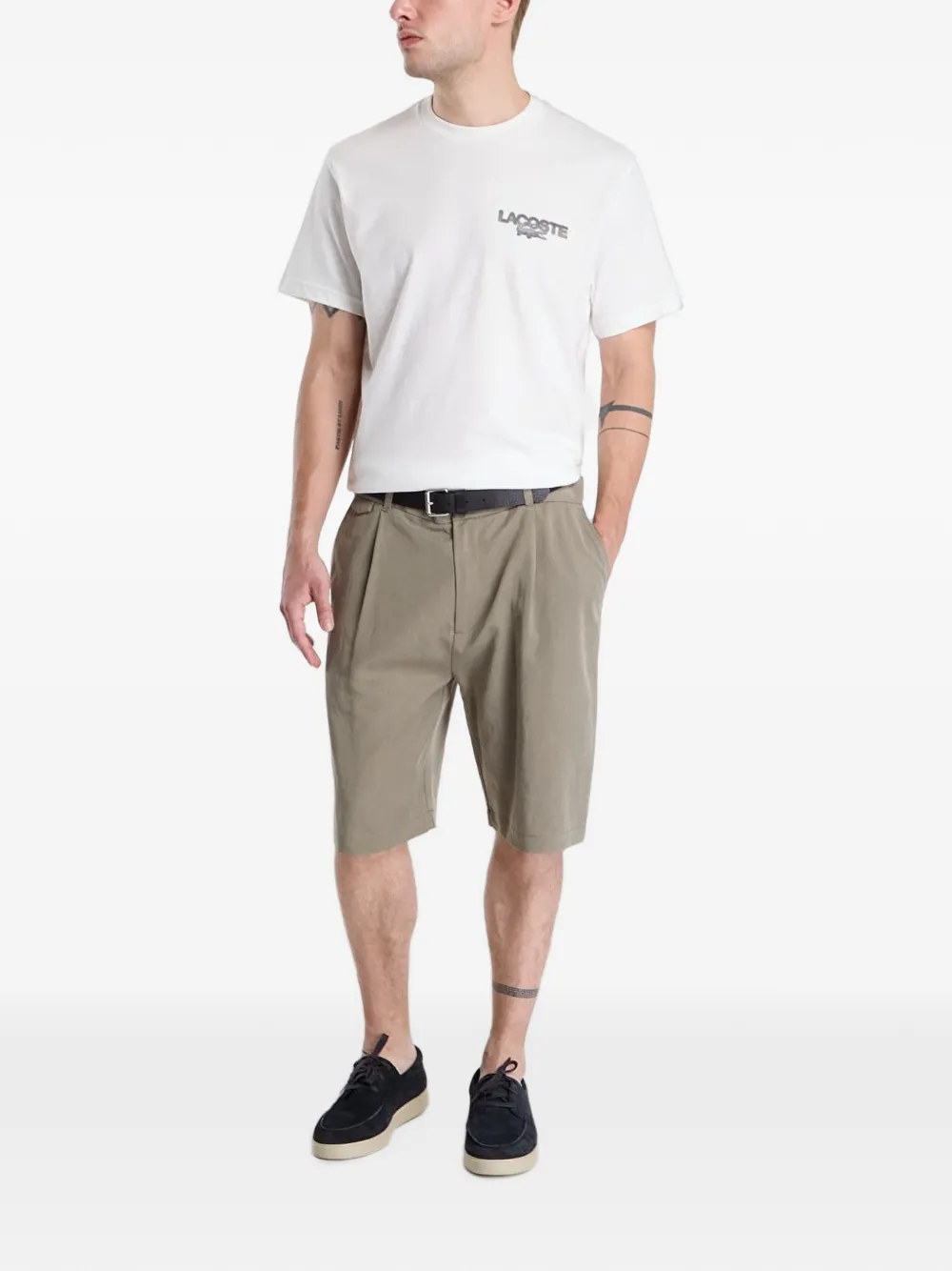 Lacoste graphic-print short-sleeve T-shirt Wit