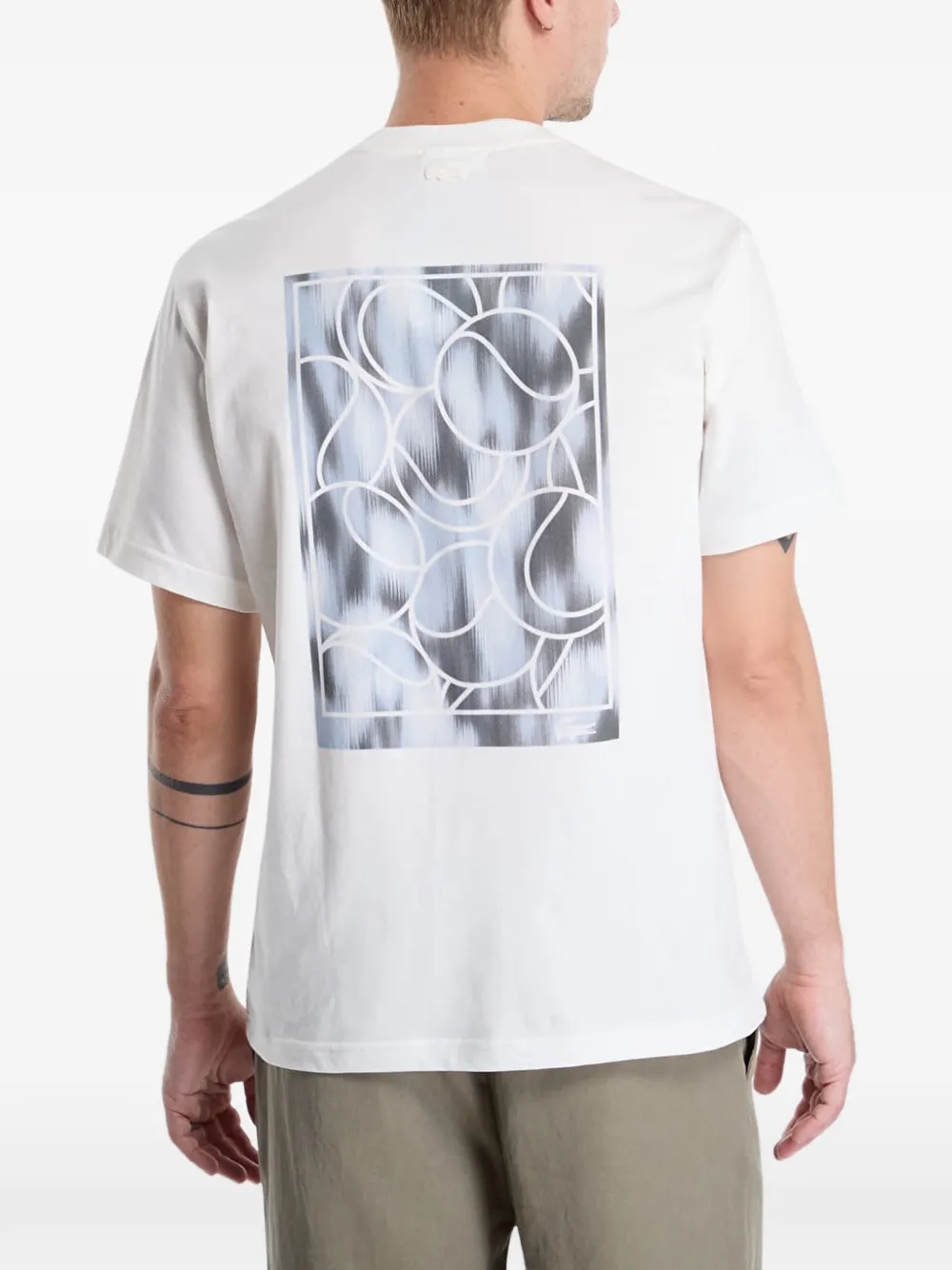 Lacoste graphic-print short-sleeve T-shirt Wit