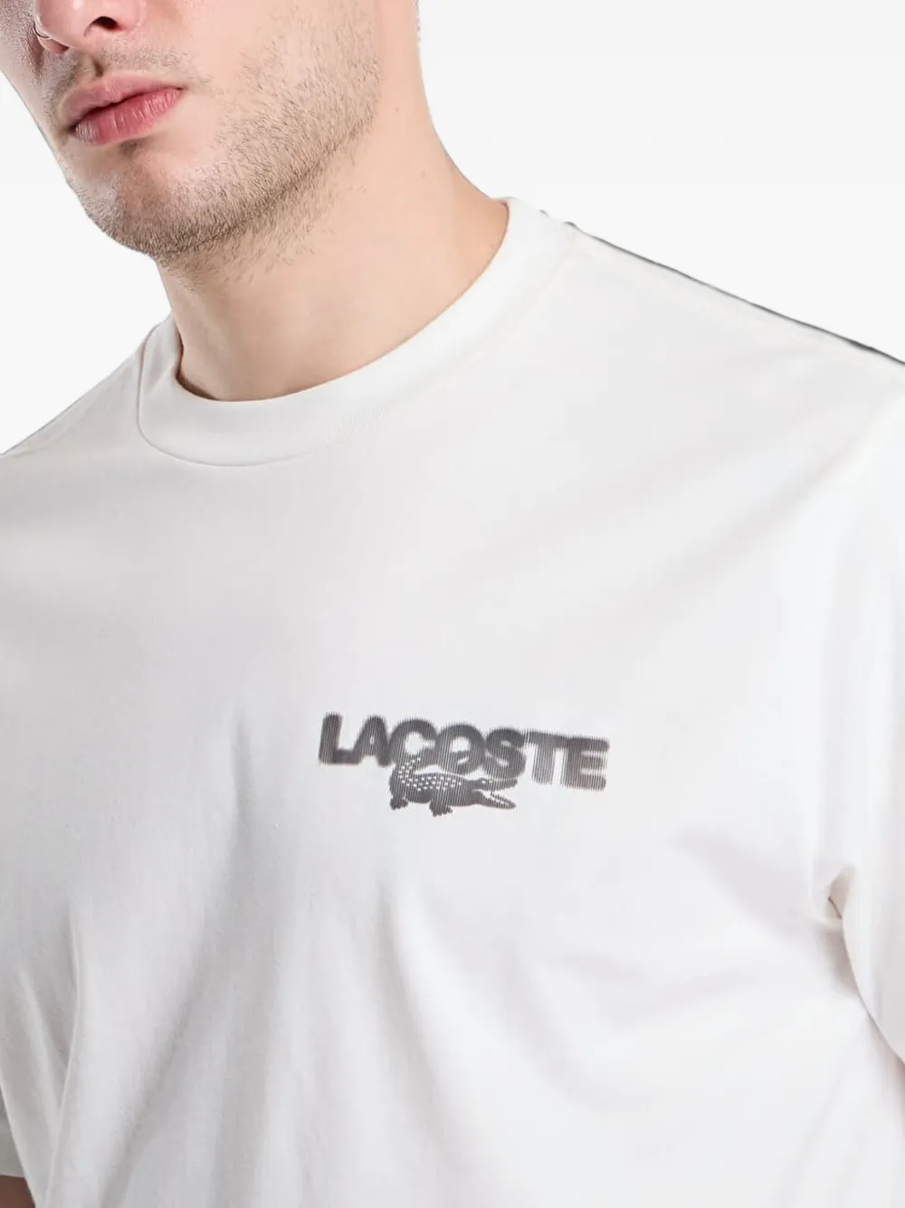 Lacoste graphic-print short-sleeve T-shirt Wit