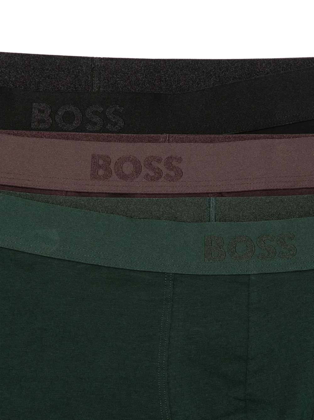 BOSS logo-waistband boxer briefs set of three Zwart