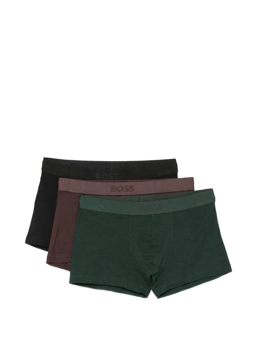 BOSS logo-waistband boxer briefs set of three - Nero