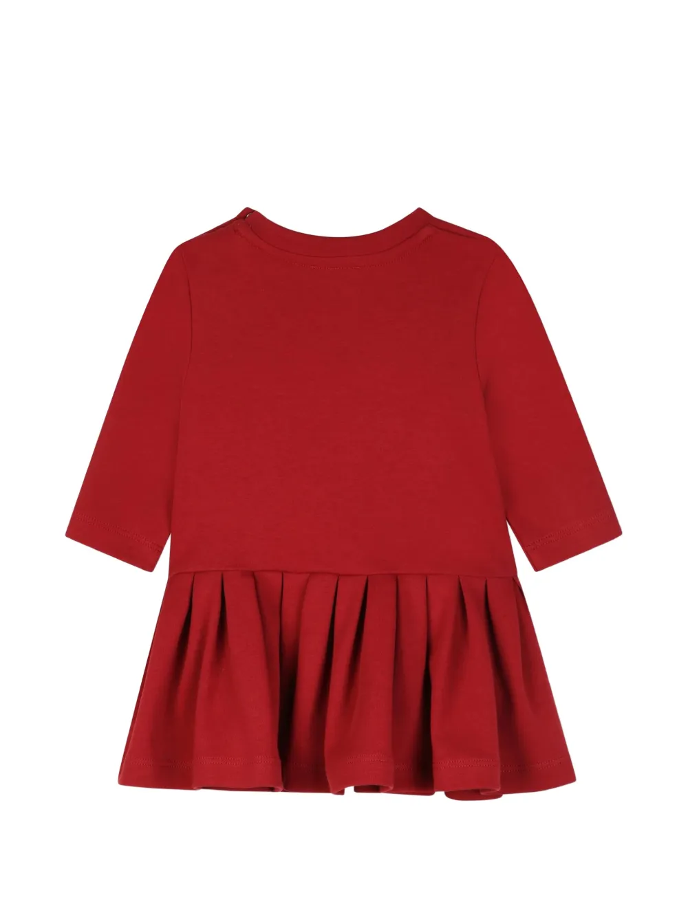 Givenchy Kids Geplooide mini-jurk met geborduurd logo Rood