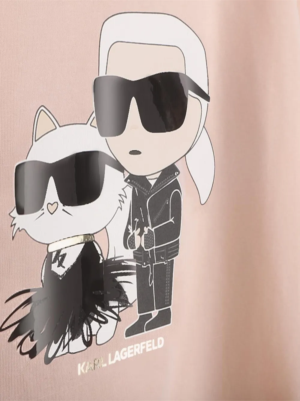 Karl Lagerfeld Kids T-shirt met grafische print Roze