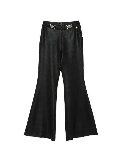 Babylone Paris logo-plaque flared trousers